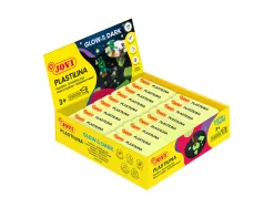 Pate a modeler jovi plastilina couleur glow in the dark barre 50g boite 18 unites