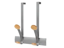 Patere alba porte bois 2 crochets coloris gris