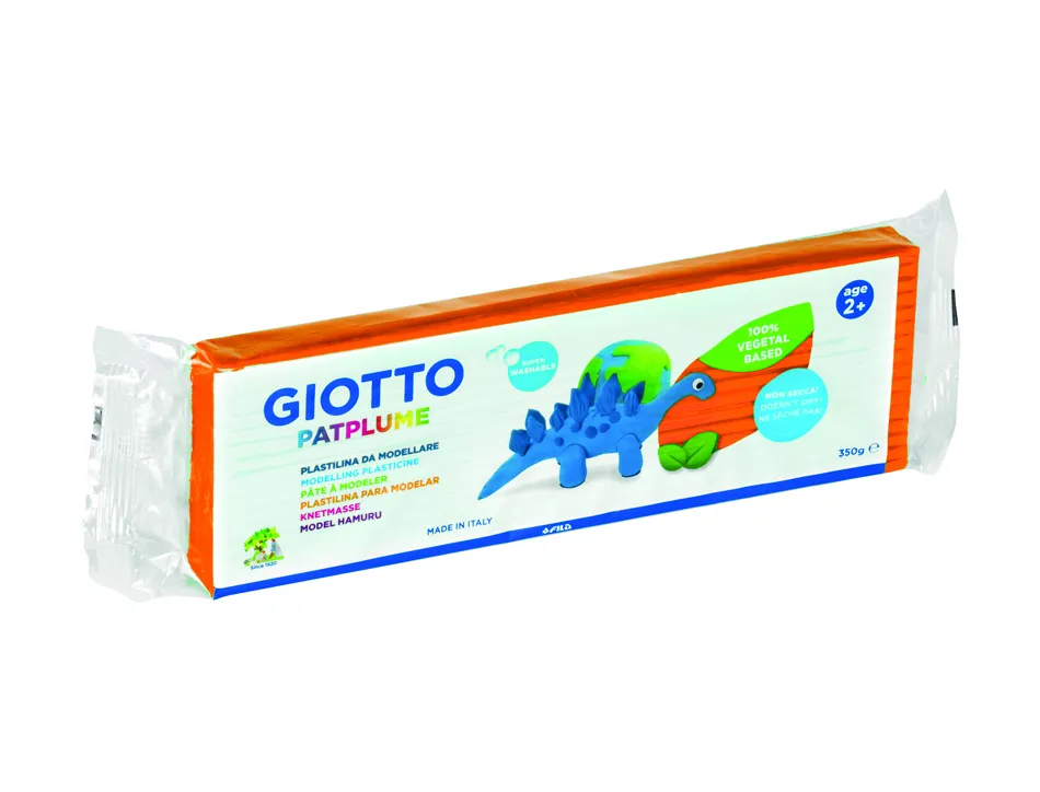Patplume giotto matiere vegetale souple ne seche pas pain predecoupe 350g coloris orange