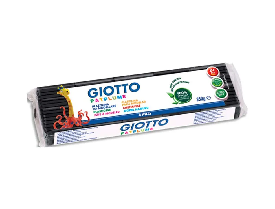 Patplume giotto matiere vegetale souple ne seche pas pain predecoupe 350g coloris noir