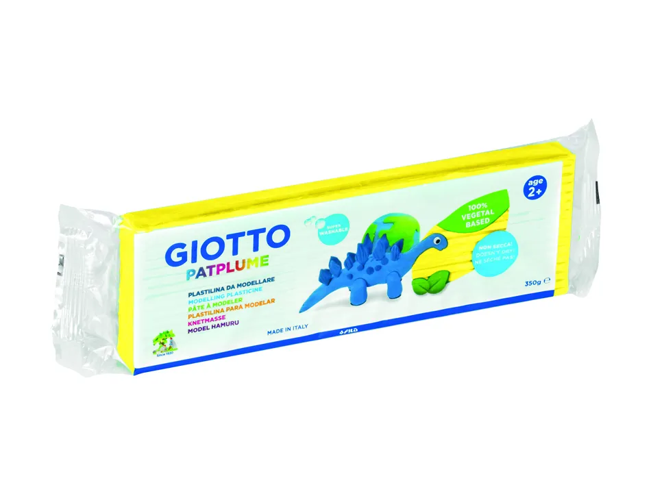 Patplume giotto matiere vegetale souple ne seche pas pain predecoupe 350g coloris jaune