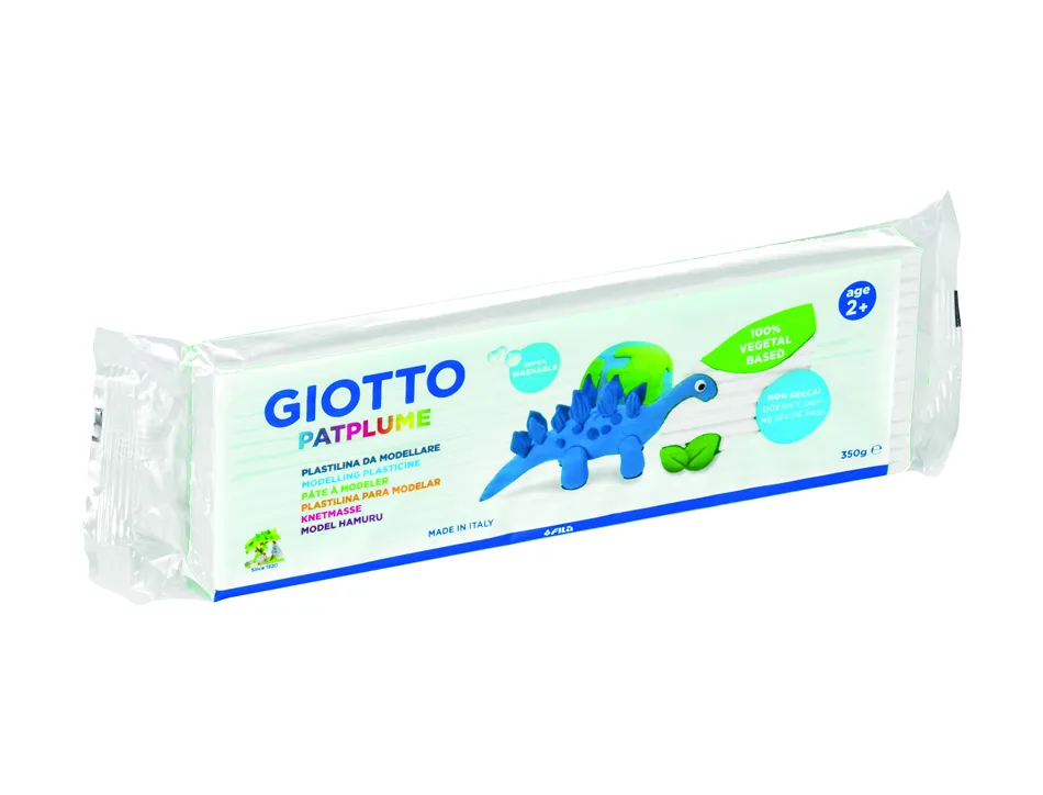 Patplume giotto matiere vegetale souple ne seche pas pain predecoupe 350g coloris blanc