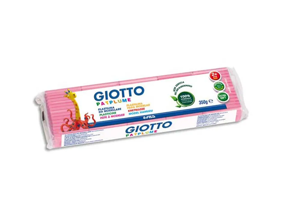 Patplume giotto matiere vegetale souple ne seche pas pain predecoupe 350g coloris rose