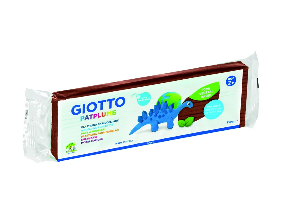 Patplume giotto matiere vegetale souple ne seche pas pain predecoupe 350g coloris marron