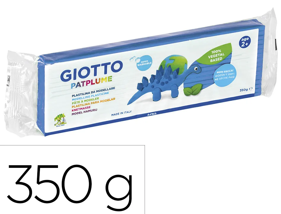Patplume giotto matiere vegetale souple ne seche pas pain predecoupe 350g coloris cyan