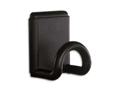 Patère murale unilux fil magnétique abs cicolac brillant supporte 12kg 8x10cm coloris noir