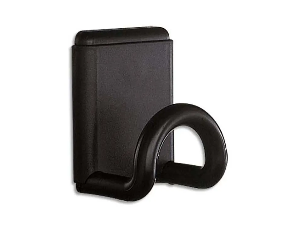 Patère murale unilux fil magnétique abs cicolac brillant supporte 12kg 8x10cm coloris noir