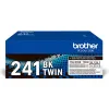 Pck de 2 toner brother tn241bkdcp-9015 dcp-9020 hl-3140 hl-3150 mfc-9140 mfc-3170 mfc-9330mfc-9340 noir 2500p