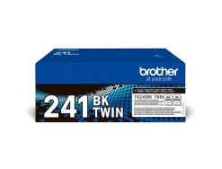 Pck de 2 toner brother tn241bkdcp-9015 dcp-9020 hl-3140 hl-3150 mfc-9140 mfc-3170 mfc-9330mfc-9340 noir 2500p