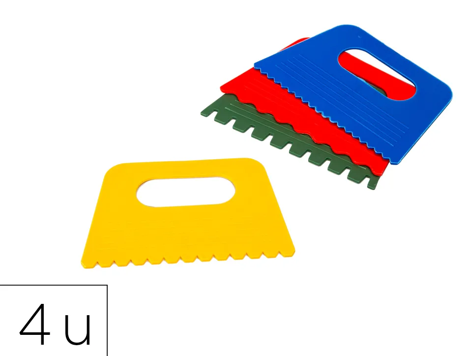 Peigne a effets o'color 130x80mm coloris assortis sachet 4 unites