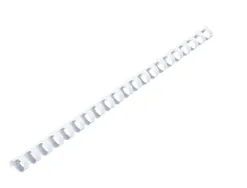 Peignes plastique gbc pour format a4 ï12mm 95 feuilles coloris blanc boite de 100 unites
