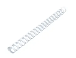Peignes plastique gbc pour format a4 ï22mm 195 feuilles coloris blanc boite de 100 unites
