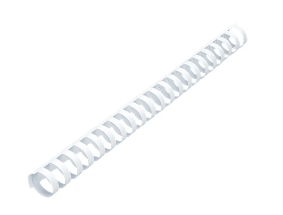 Peignes plastique gbc pour format a4 ï22mm 195 feuilles coloris blanc boite de 100 unites