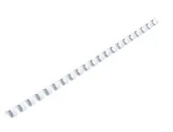 Peignes plastique gbc pour format a4 ï10mm 65 feuilles coloris blanc boite de 100 unites