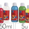 Peinture à l'eau culture club repositionnable coloris assortis lot 5 flacons 250ml + 10 stylos applicateurs offerts