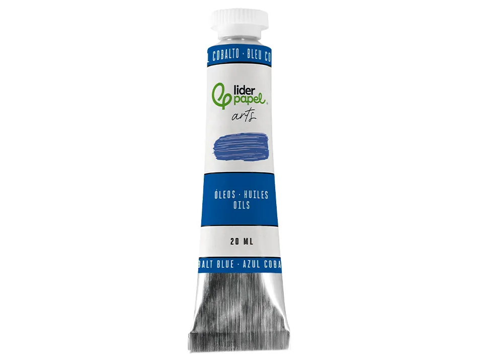 Peinture a l huile liderpapel tube en aluminium de 20 ml coloris bleu cobalt