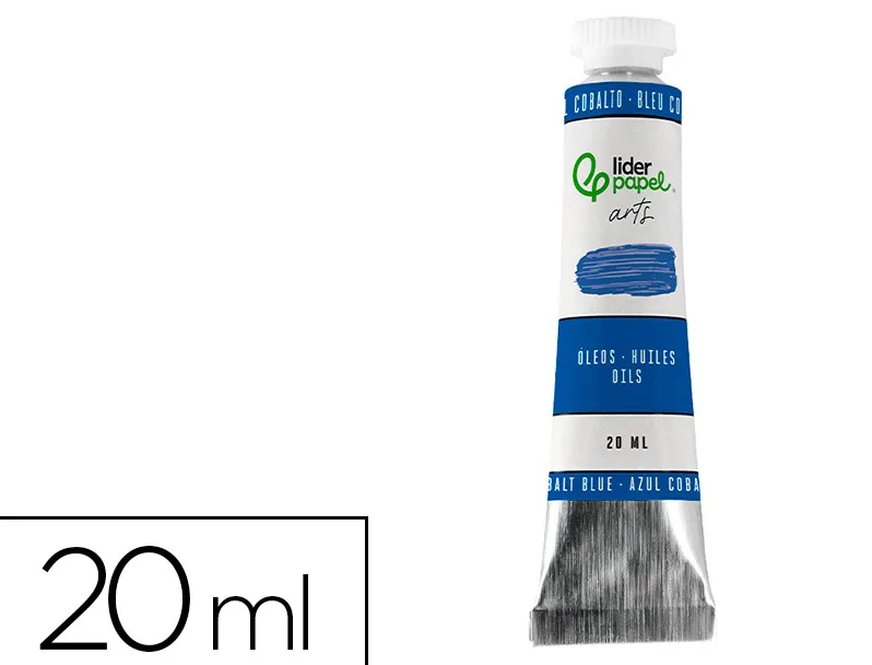 Peinture a l huile liderpapel tube en aluminium de 20 ml coloris bleu cobalt