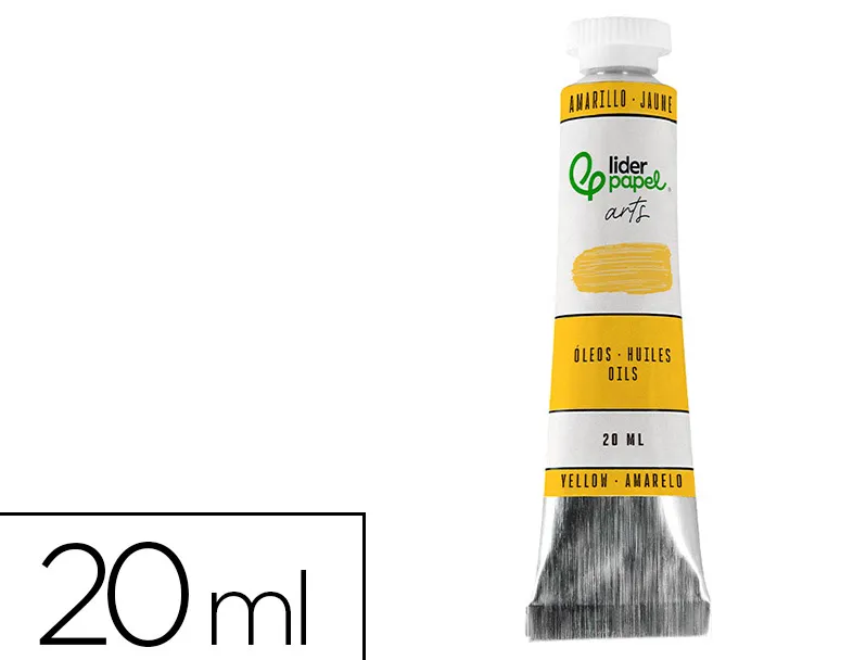 Peinture a l huile liderpapel tube en aluminium de 20 ml coloris jaune
