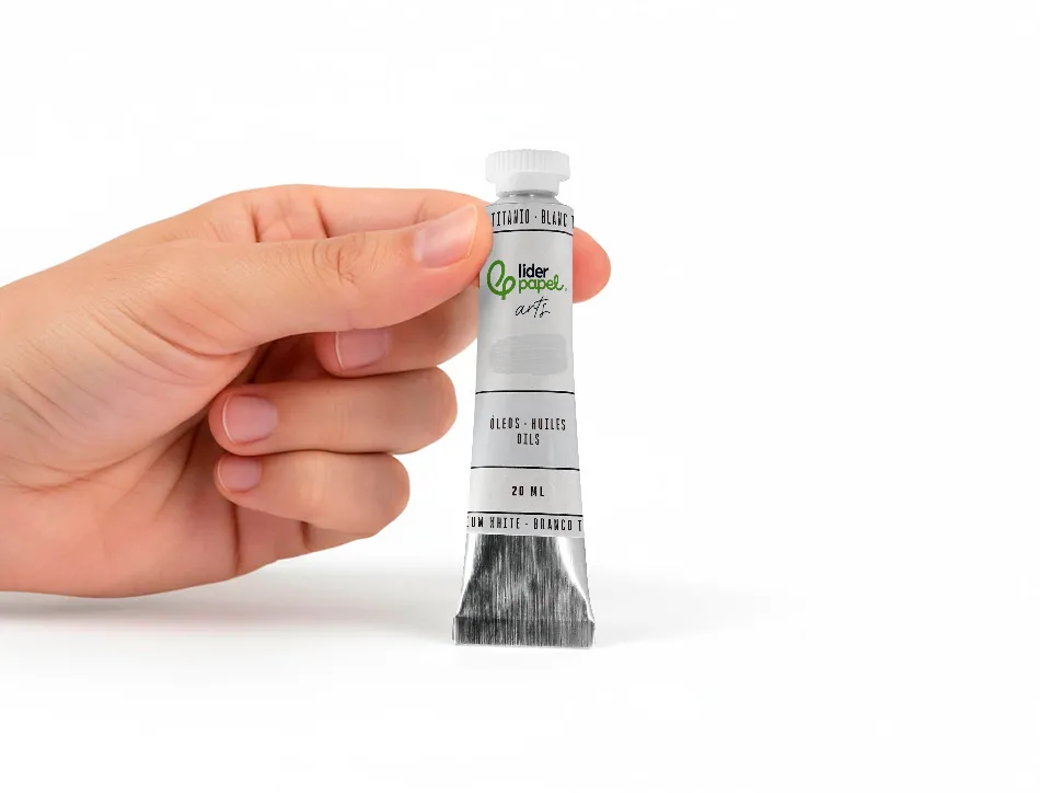 Peinture a l huile liderpapel tube en aluminium de 20 ml coloris blanc titane