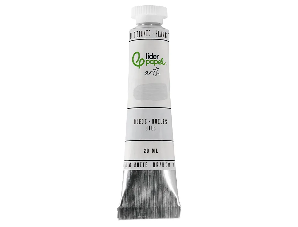 Peinture a l huile liderpapel tube en aluminium de 20 ml coloris blanc titane
