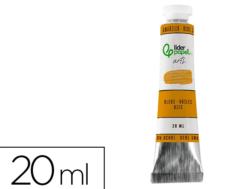 Peinture a l huile liderpapel tube en aluminium de 20 ml coloris ocre jaune