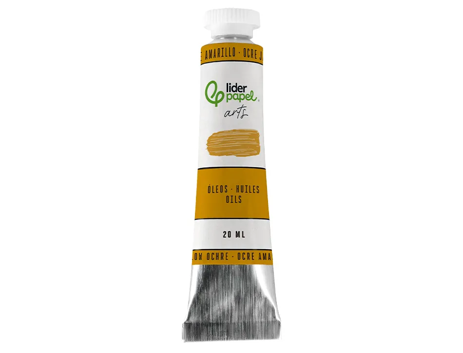 Peinture a l huile liderpapel tube en aluminium de 20 ml coloris ocre jaune