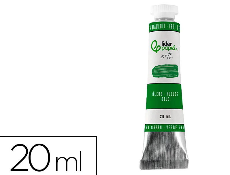 Peinture a l huile liderpapel tube en aluminium de 20 ml coloris vert