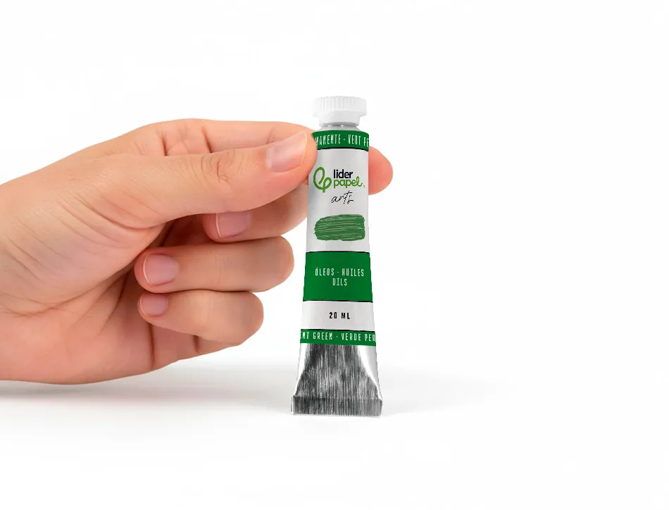 Peinture a l huile liderpapel tube en aluminium de 20 ml coloris vert