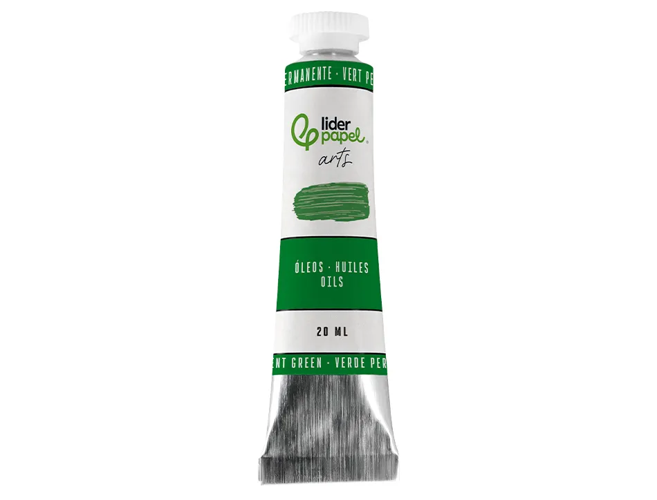 Peinture a l huile liderpapel tube en aluminium de 20 ml coloris vert