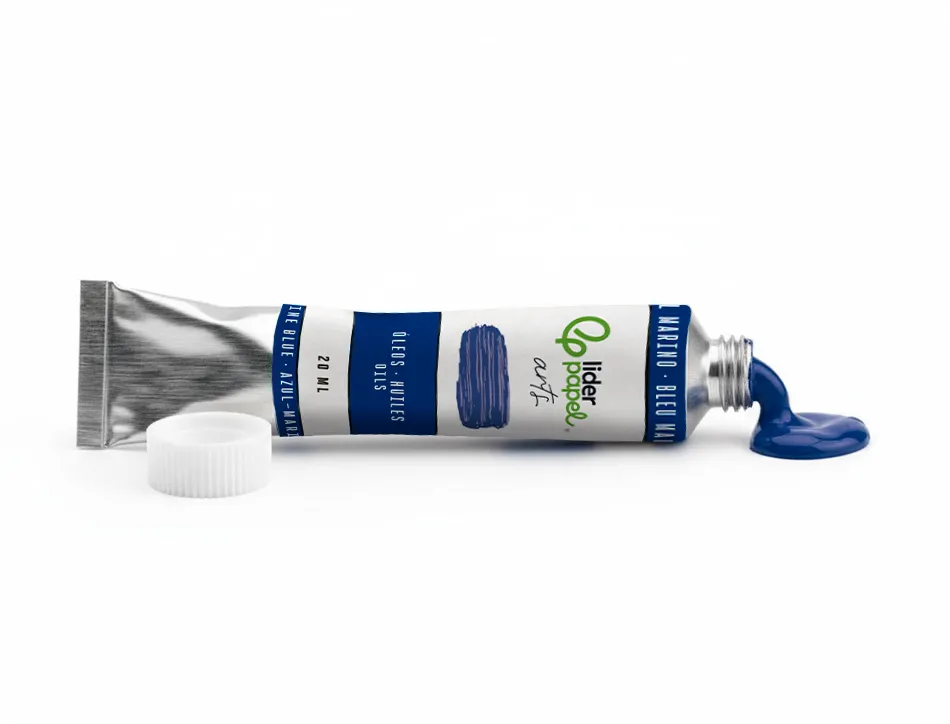 Peinture a l huile liderpapel tube en aluminium de 20 ml coloris bleu marine