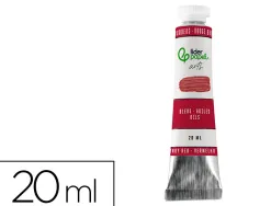 Peinture a l huile liderpapel tube en aluminium de 20 ml coloris rouge bordeaux