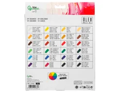 Peinture a l huile liderpapel boite de 24 tubes en aluminium de 12 ml coloris assortis