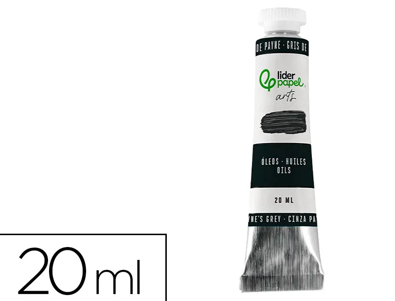 Peinture a l huile liderpapel tube en aluminium de 20 ml coloris gris de payne