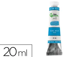 Peinture a l huile liderpapel tube en aluminium de 20 ml coloris bleu cyan