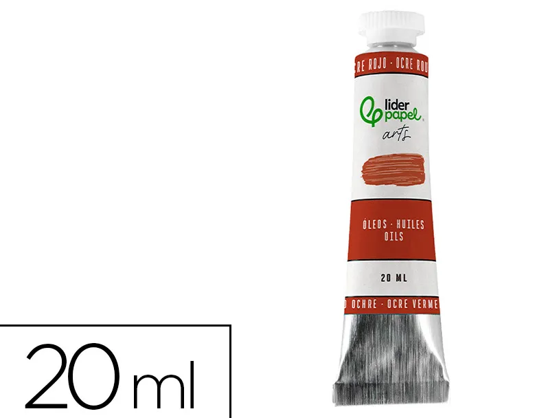 Peinture a l huile liderpapel tube en aluminium de 20 ml coloris ocre rouge