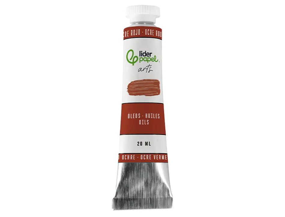 Peinture a l huile liderpapel tube en aluminium de 20 ml coloris ocre rouge