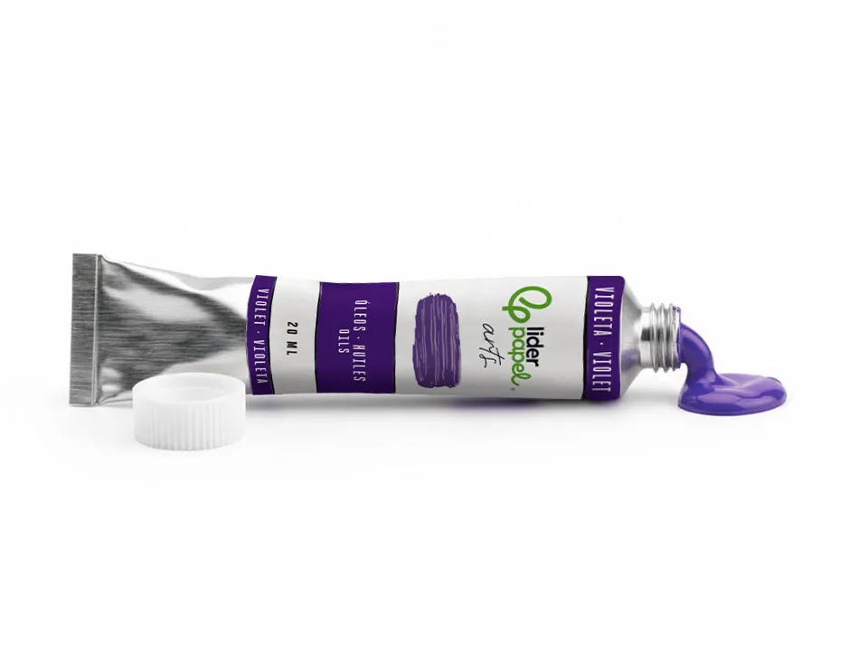 Peinture a l huile liderpapel tube en aluminium de 20 ml coloris violet