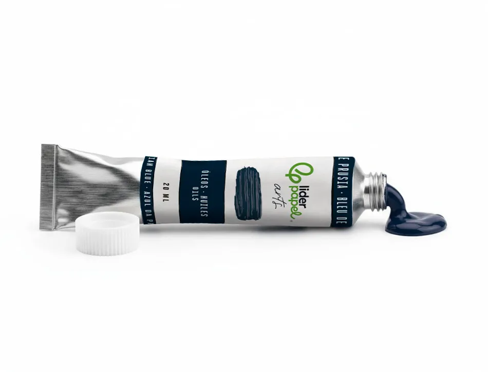 Peinture a l huile liderpapel tube en aluminium de 20 ml coloris bleu de prusse