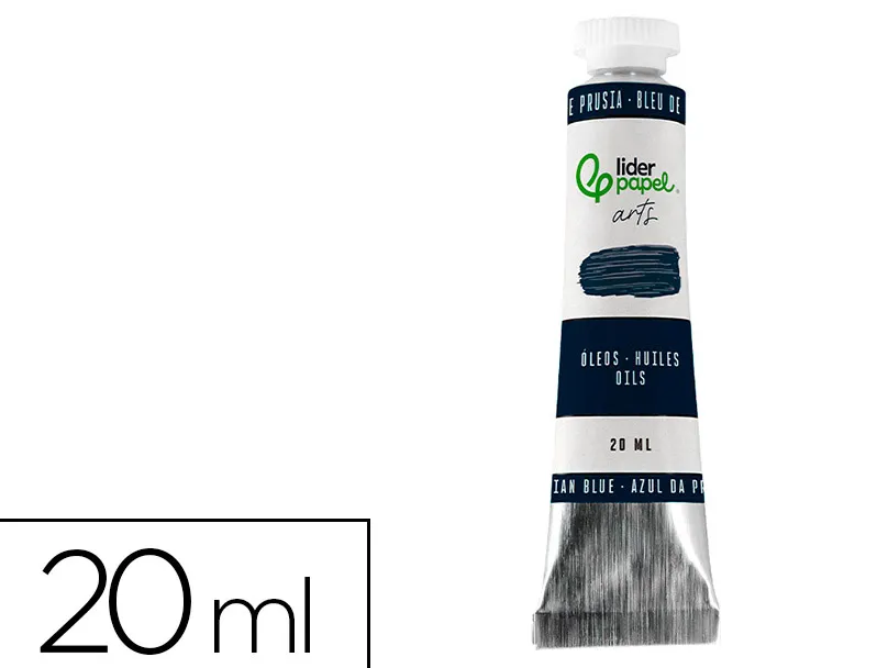 Peinture a l huile liderpapel tube en aluminium de 20 ml coloris bleu de prusse