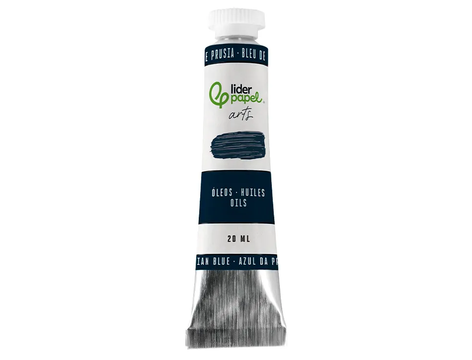 Peinture a l huile liderpapel tube en aluminium de 20 ml coloris bleu de prusse