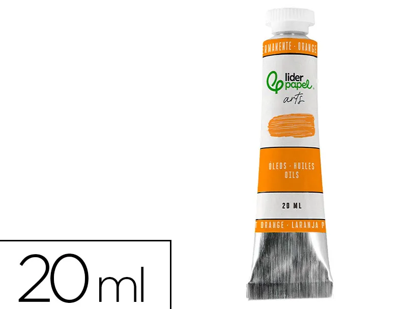Peinture a l huile liderpapel tube en aluminium de 20 ml coloris orange