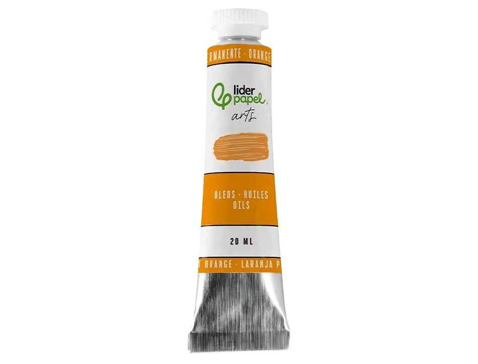 Peinture a l huile liderpapel tube en aluminium de 20 ml coloris orange