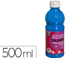 Peinture acrylique lefranc bourgeois glossy fluide brillante indélébile multi-supports argent flacon 500ml