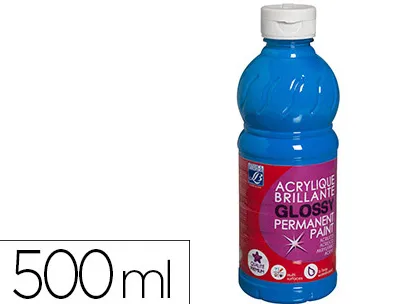 Peinture acrylique lefranc bourgeois glossy fluide brillante indélébile multi-supports argent flacon 500ml