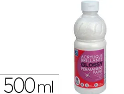 Peinture acrylique lefranc bourgeois glossy fluide brillante indélébile multi-supports finition pailletée flacon 500ml