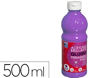 Peinture acrylique lefranc bourgeois glossy fluide brillante indélébile multi-supports violet flacon 500ml
