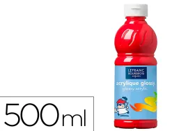 Peinture acrylique lefranc bourgeois glossy fluide brillante indélébile multi-supports orange flacon 500ml