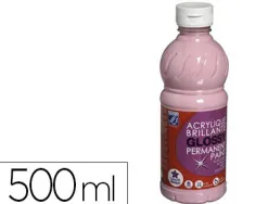 Peinture acrylique lefranc bourgeois glossy fluide brillante indélébile multi-supports rose bonbon flacon 500ml