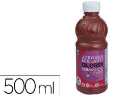 Peinture acrylique lefranc bourgeois glossy fluide brillante indélébile multi-supports chocolat flacon 500ml