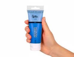 Peinture acrylique liderpapel tube en plastique de 120 ml coloris bleu